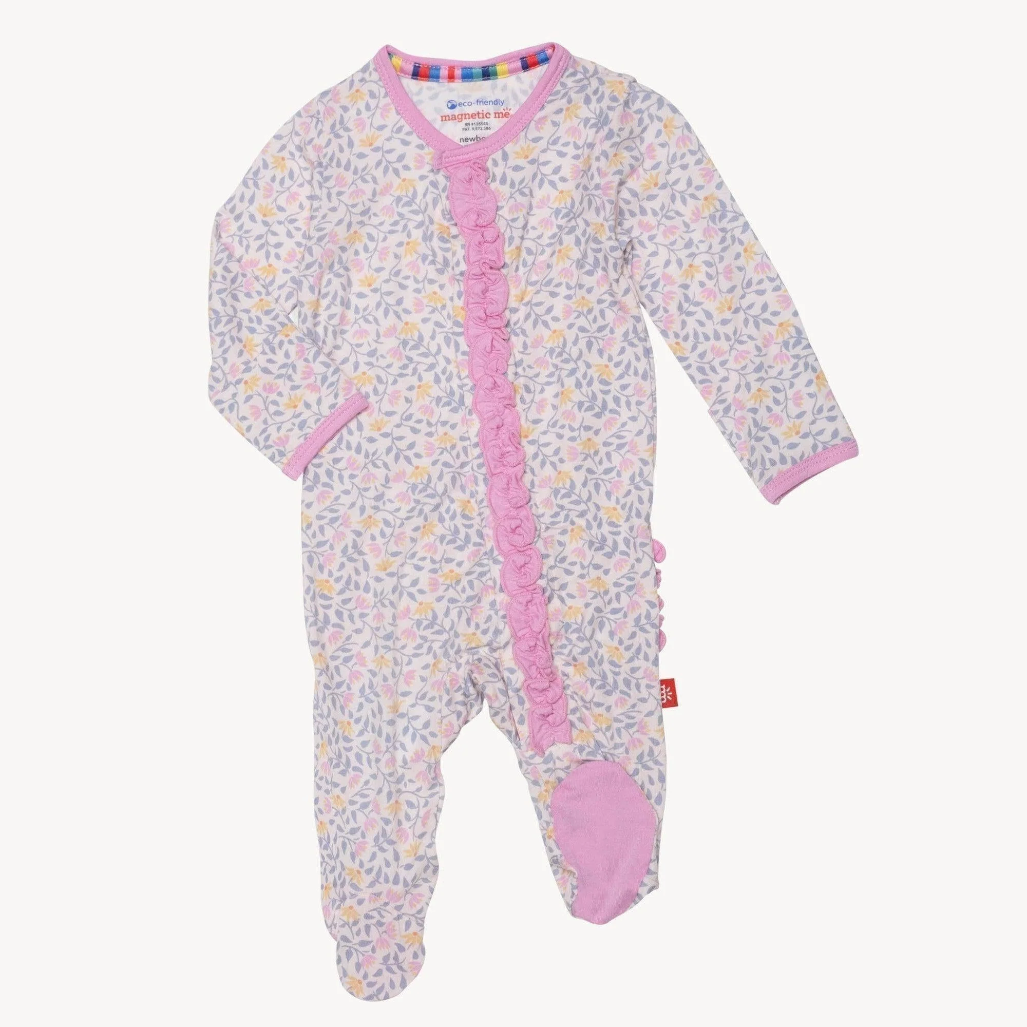 amelia modal magnetic parent favorite footie with ruffle - re-loved