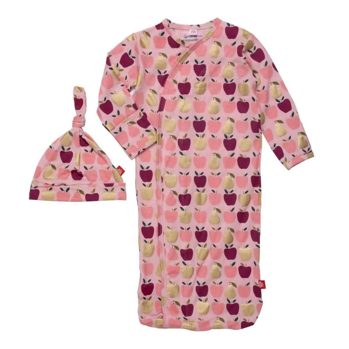 appleton modal magnetic cozy sleeper gown + hat set - re-loved