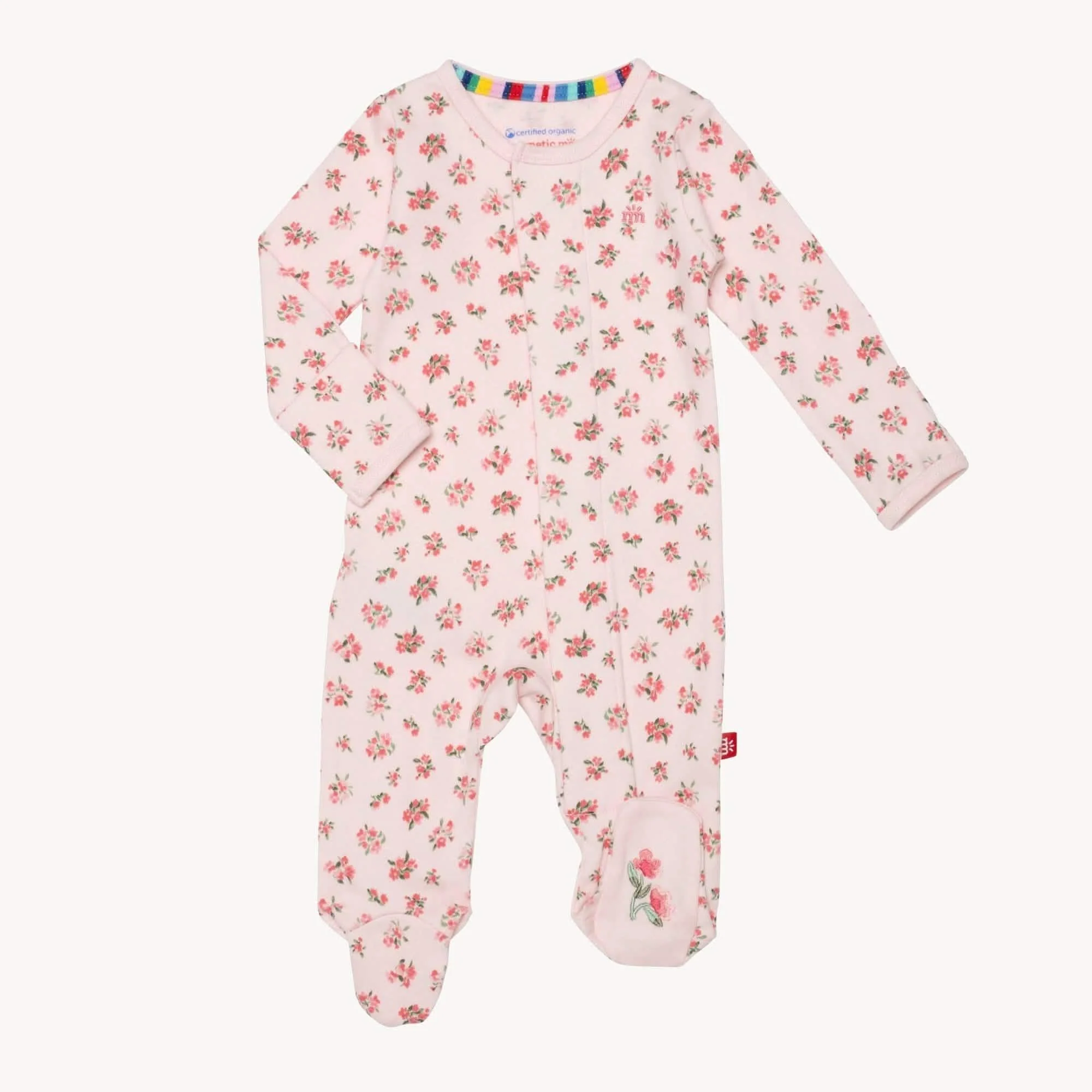 bouquet de fleurs organic cotton magnetic parent favorite footie - re-loved - Image 10