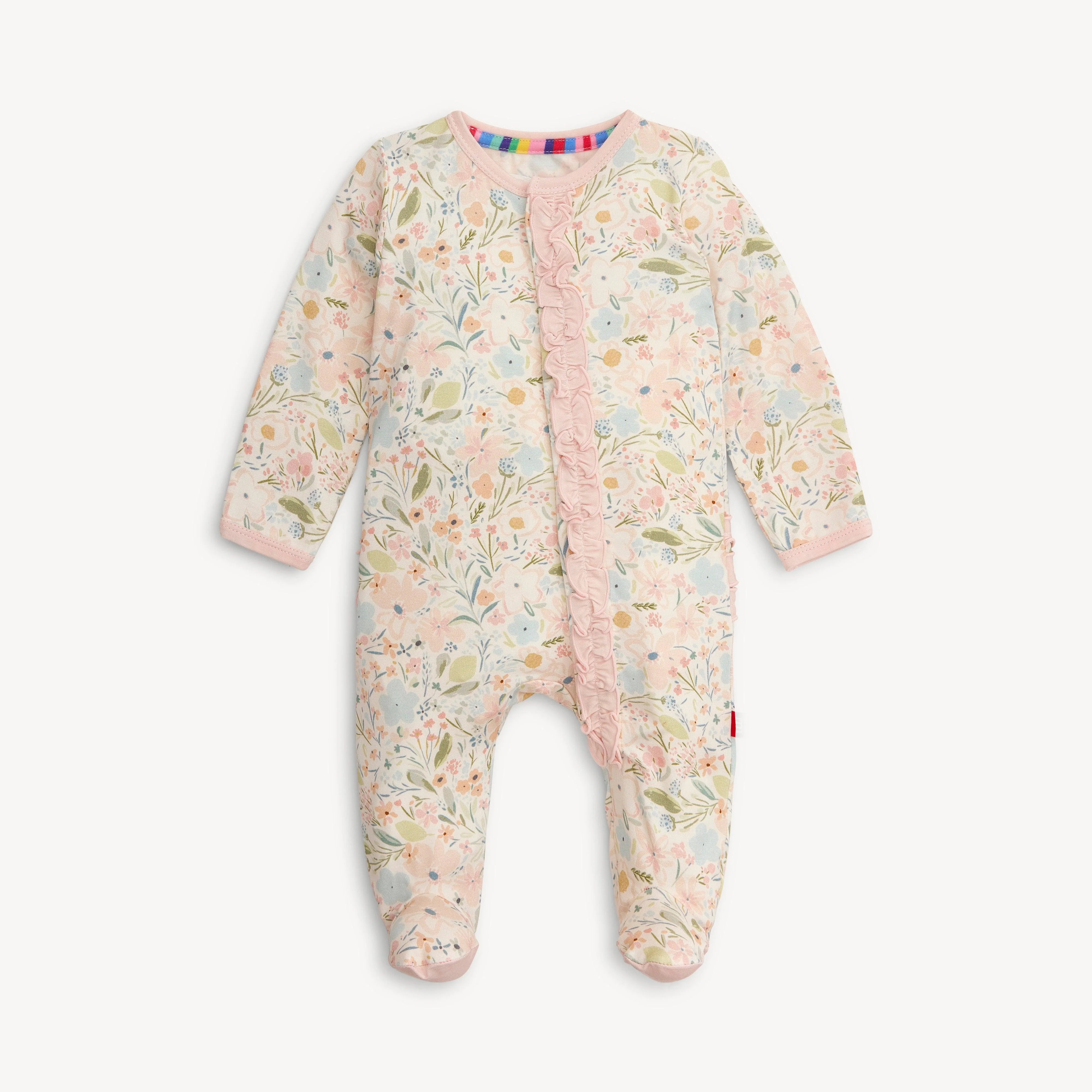 charlotte modal magnetic parent favorite footie with ruffle - re-loved