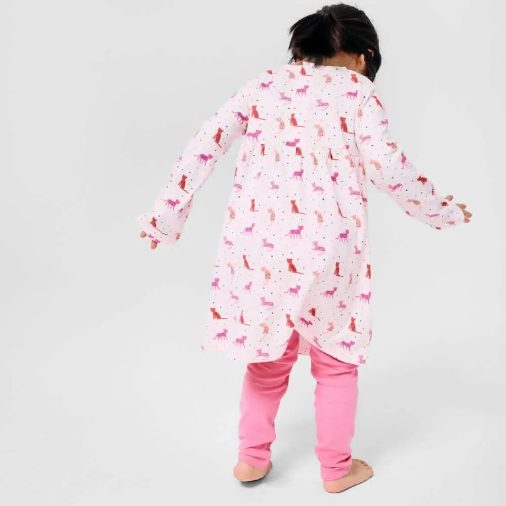cheetah bonita organic cotton magnetic easy peasy dress + legging set - re-loved - Image 3