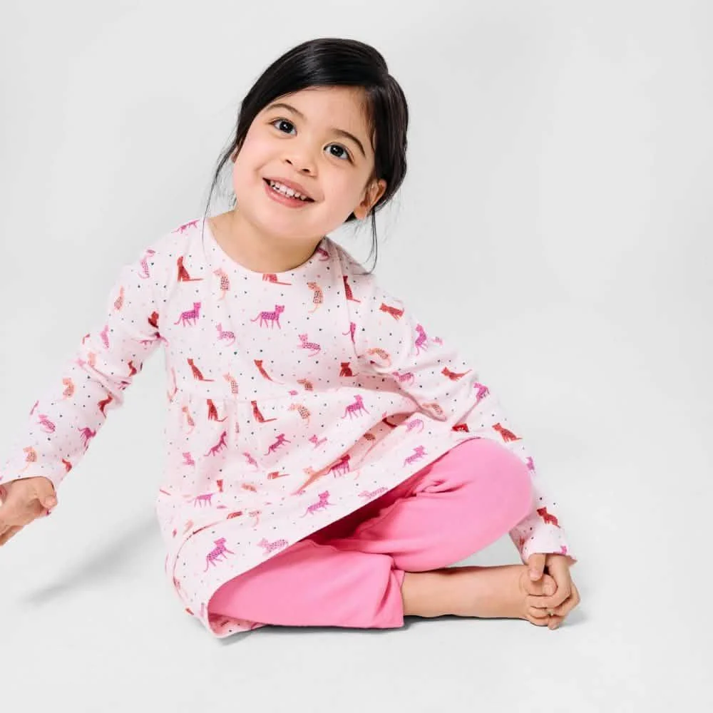 cheetah bonita organic cotton magnetic easy peasy dress + legging set - re-loved - Image 5