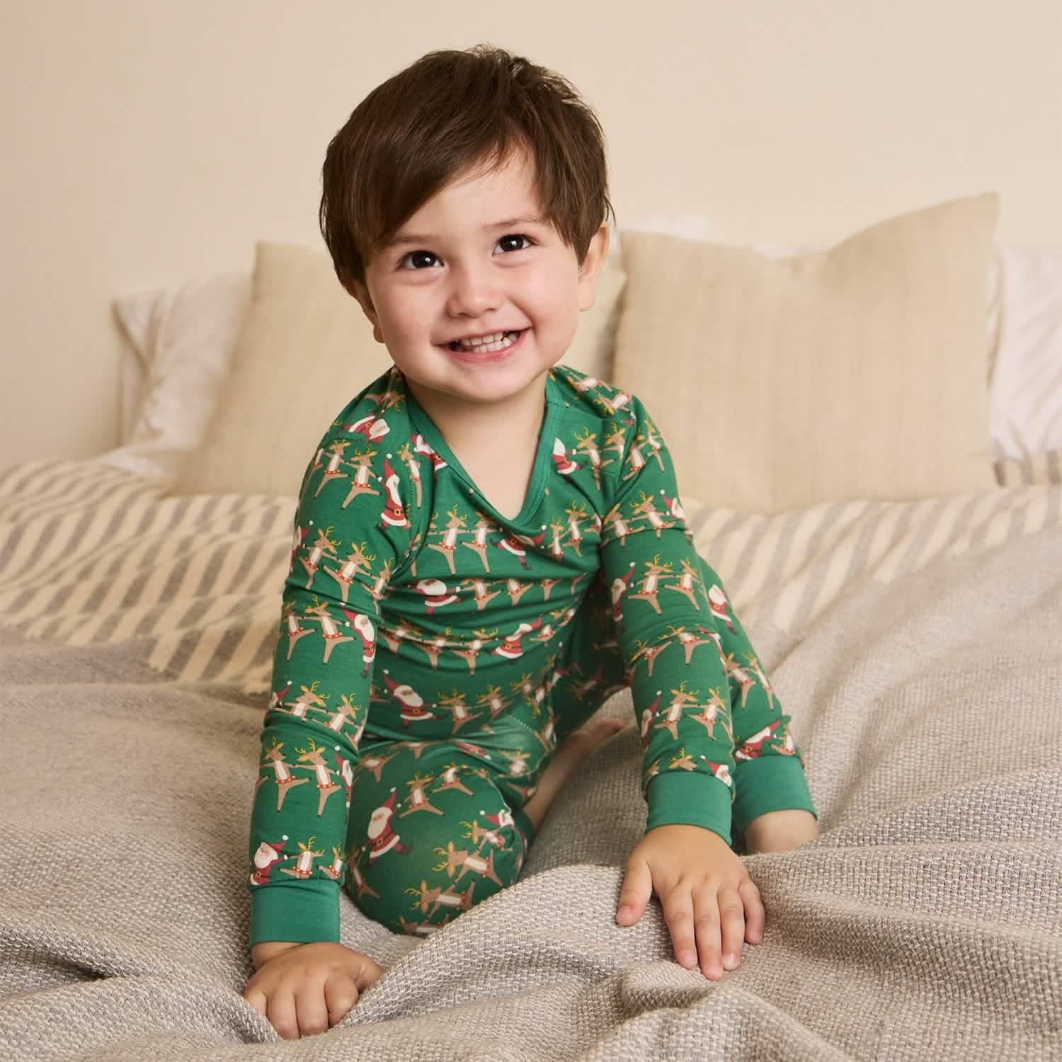 christmas can can modal magnetic no drama pajama kids long sleeve set - re-loved - Image 3