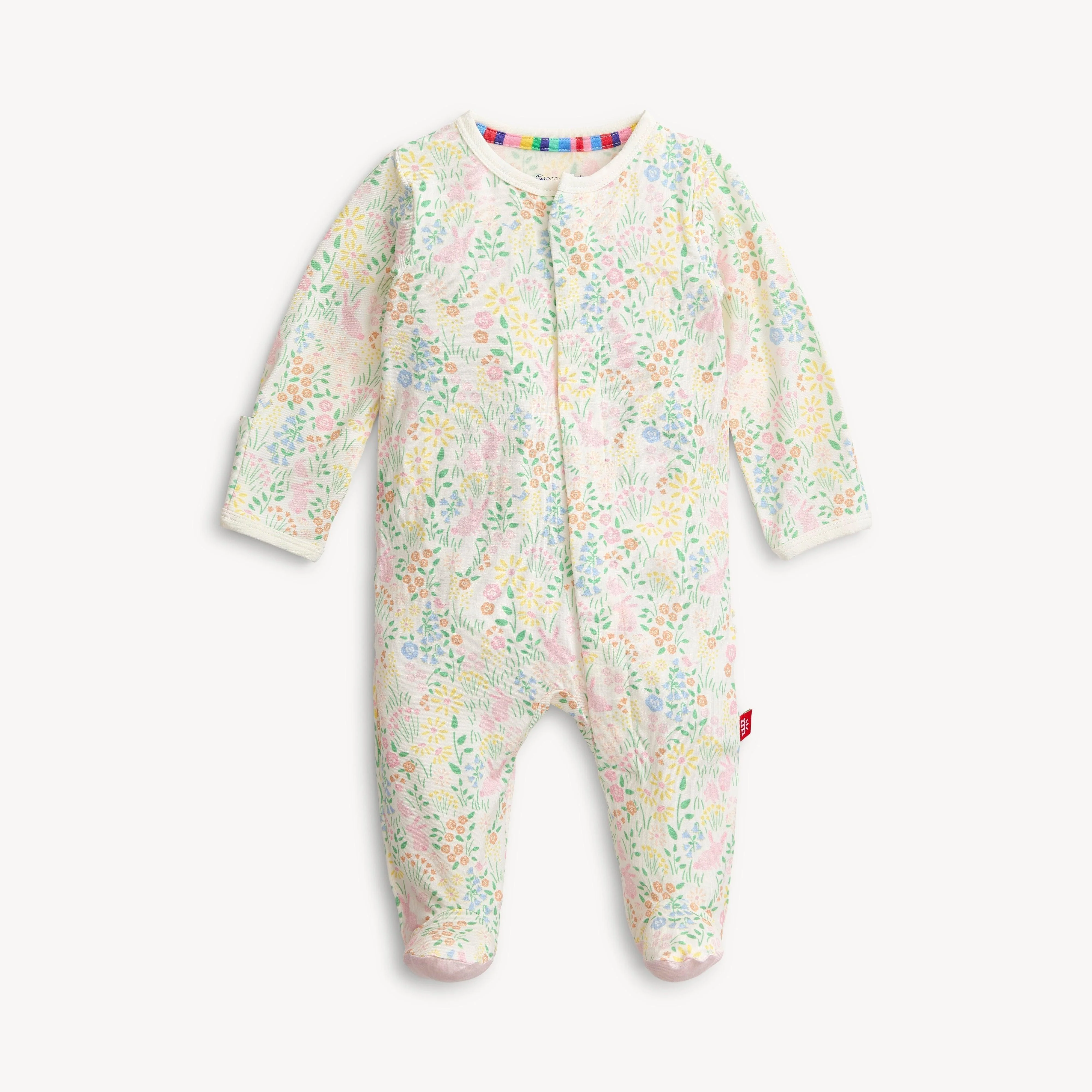 hoppy garden modal magnetic parent favorite footie with ruffle - re-loved
