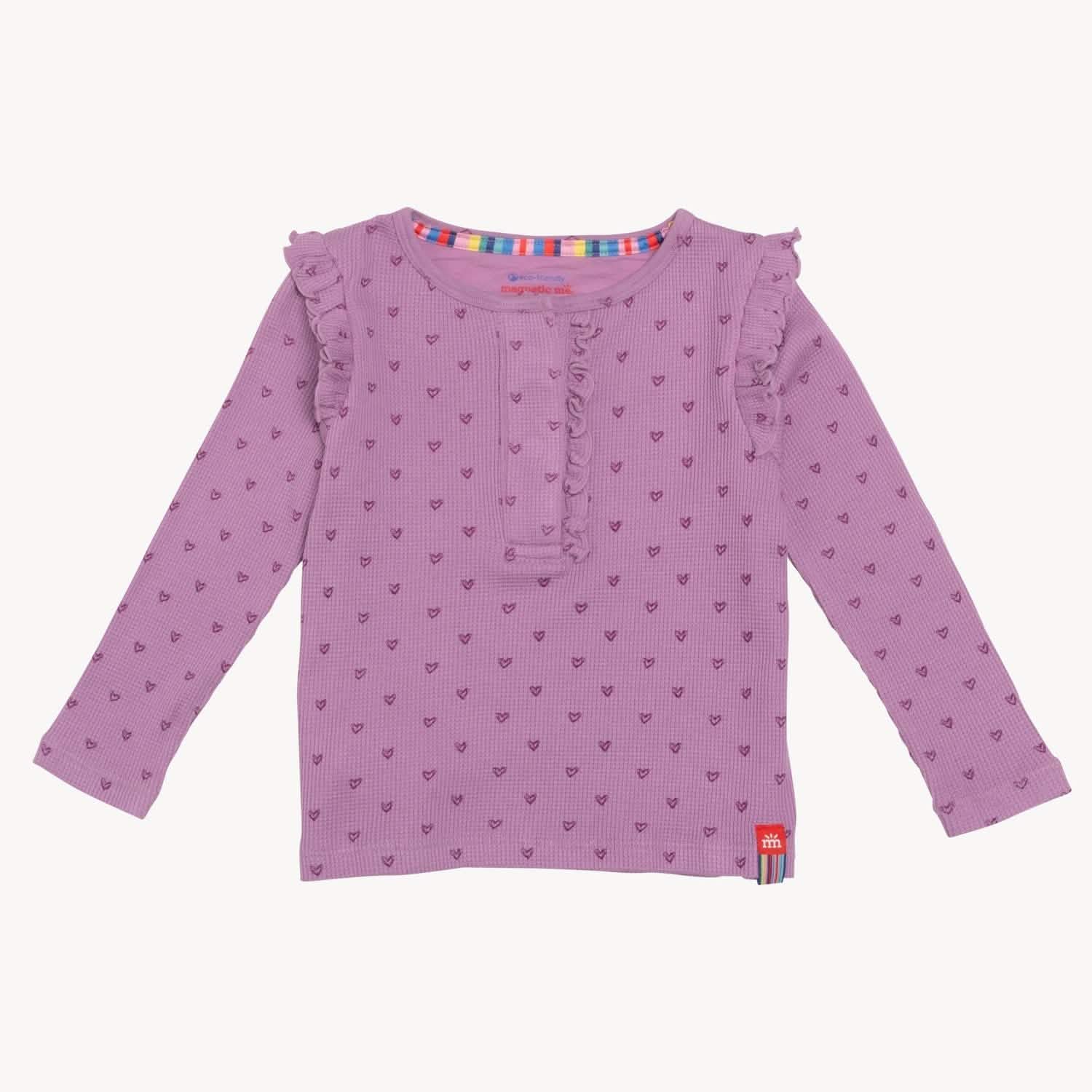 Magnetic Long Sleeve Shirt with Ruffle