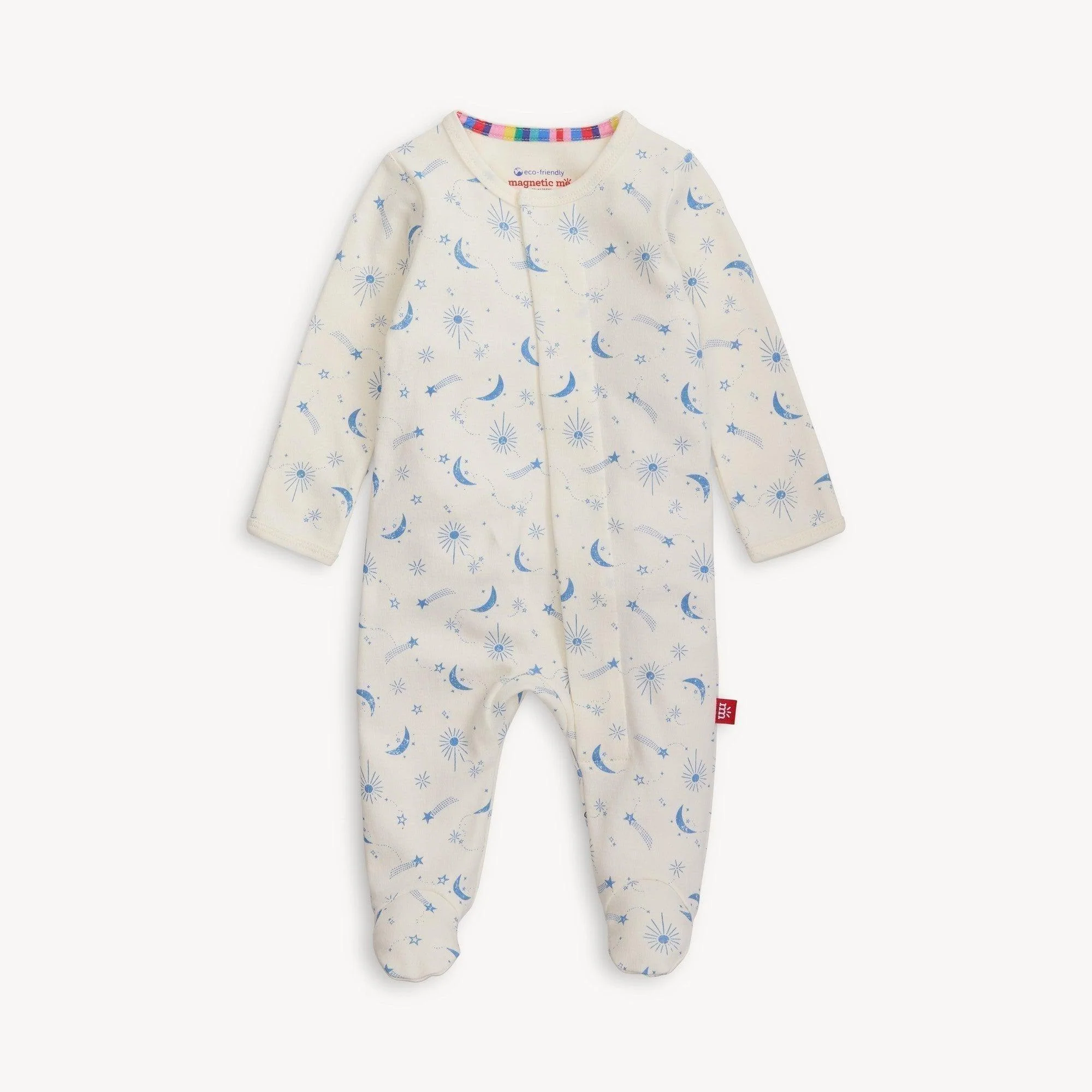 moon song organic cotton magnetic parent favorite footie - re-loved