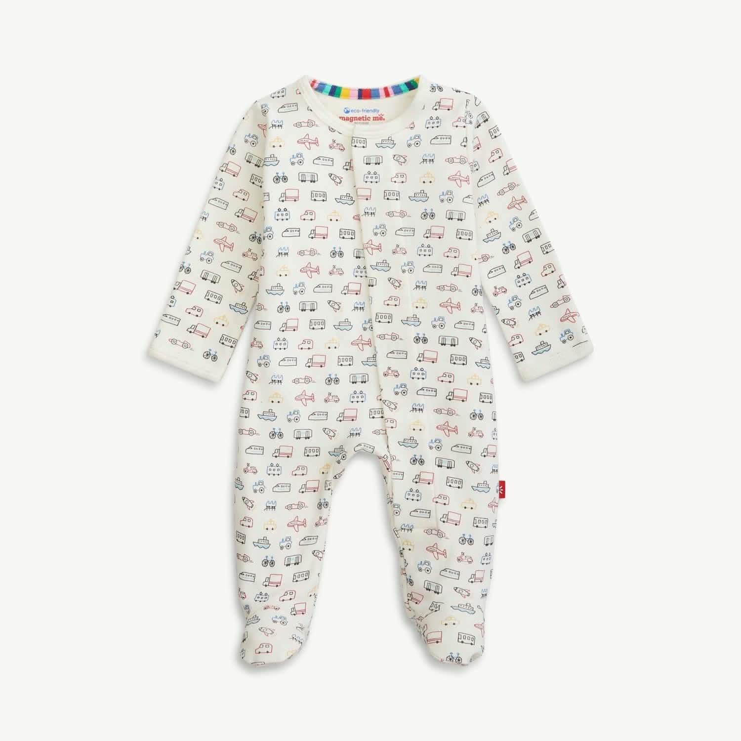 on the go organic cotton magnetic parent favorite footie - re-loved - Image 2