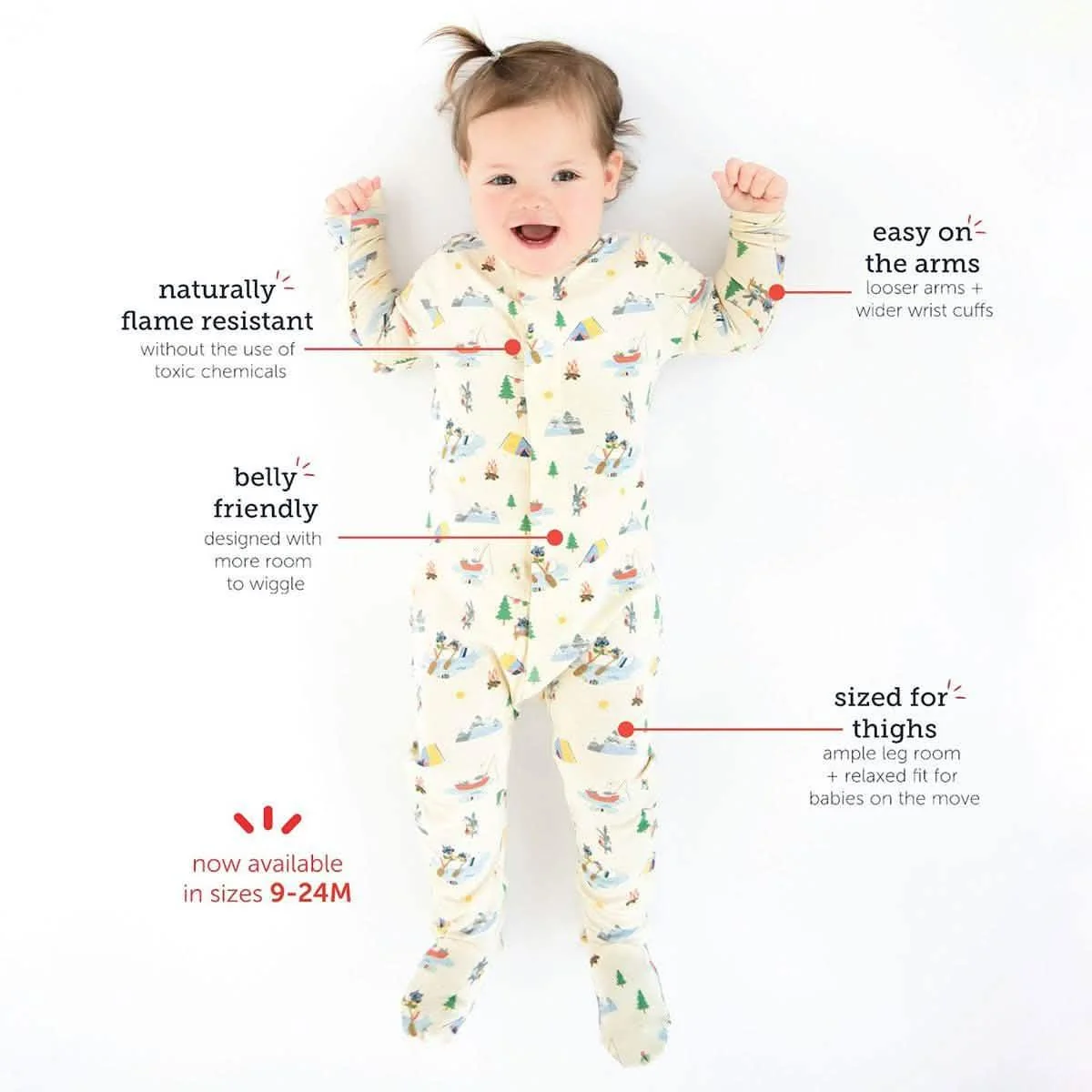 peach pop RightFit™ magnetic parent favorite footie - re-loved - Image 3