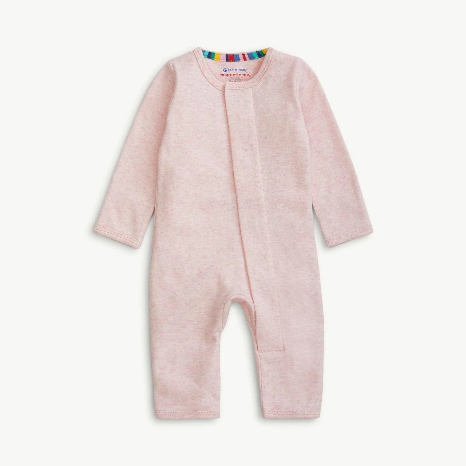 pink melange organic cotton magnetic coverall - re-loved