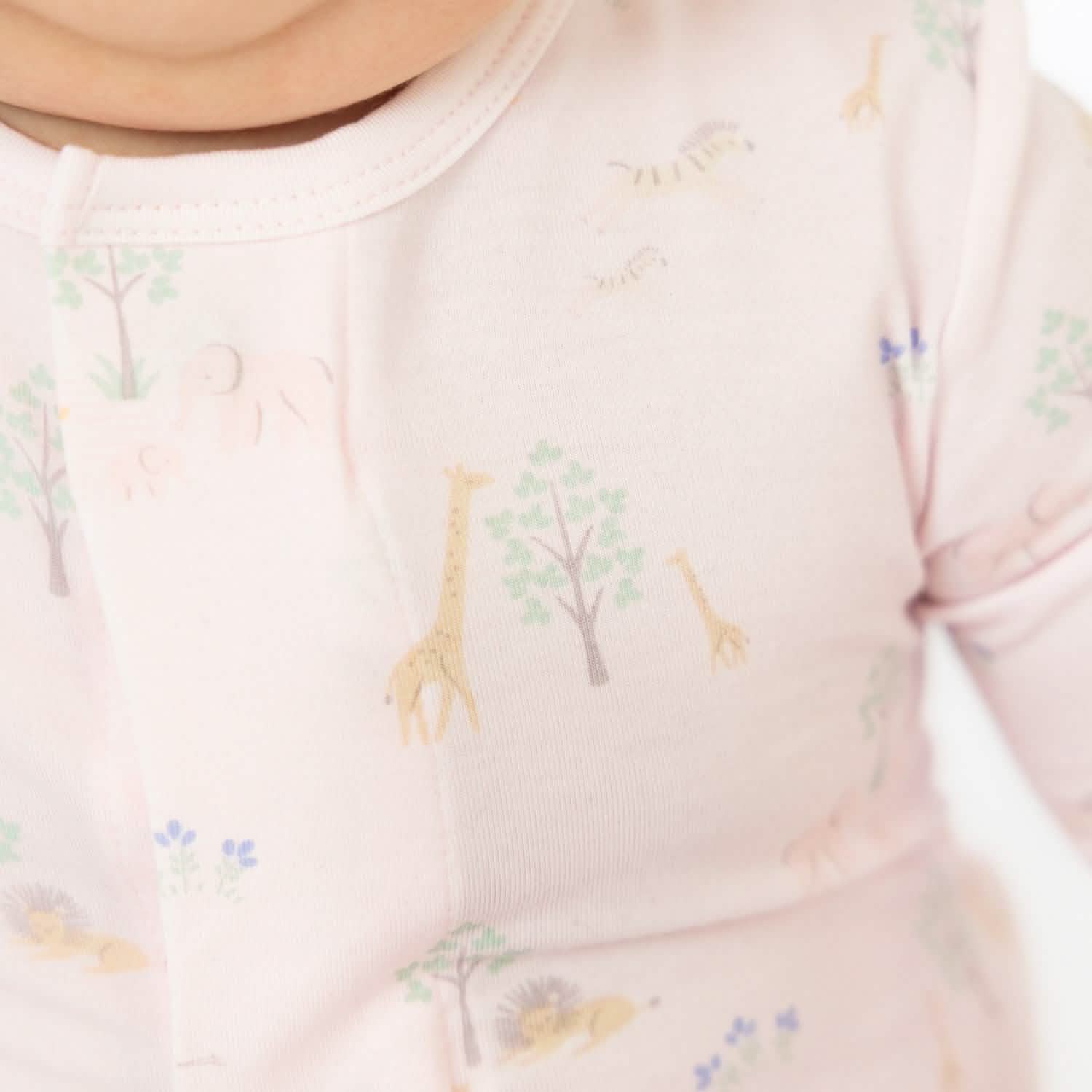 pink serene safari modal magnetic parent favorite footie - re-loved - Image 4