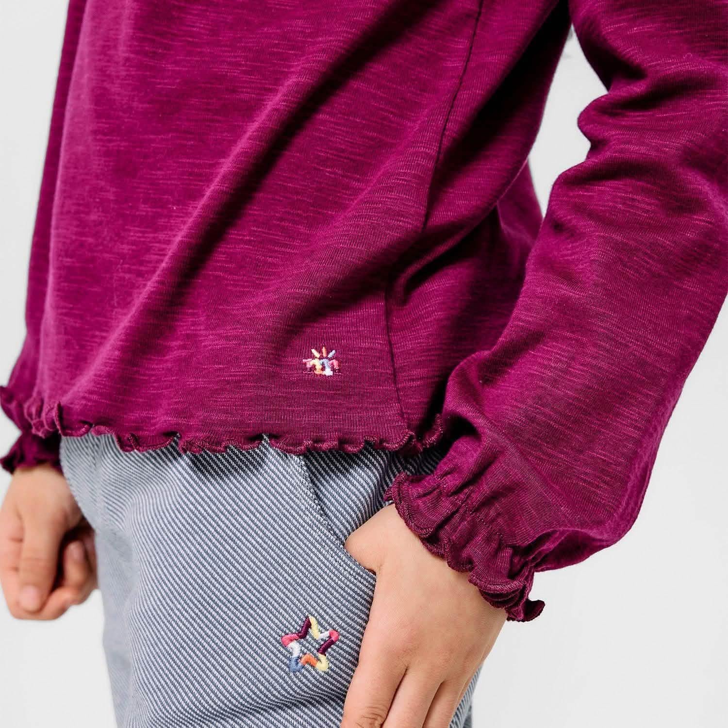 purple potion cotton magnetic long sleeve play all day top - re-loved - Image 5