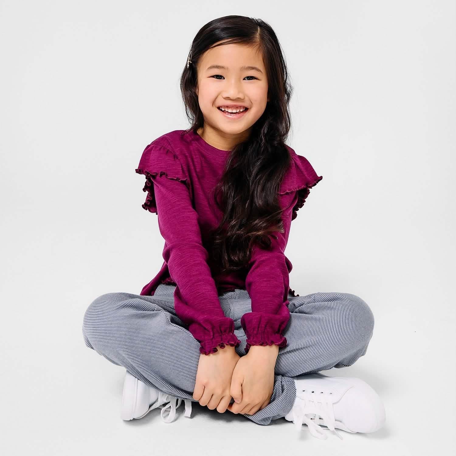 purple potion cotton magnetic long sleeve play all day top - re-loved - Image 6