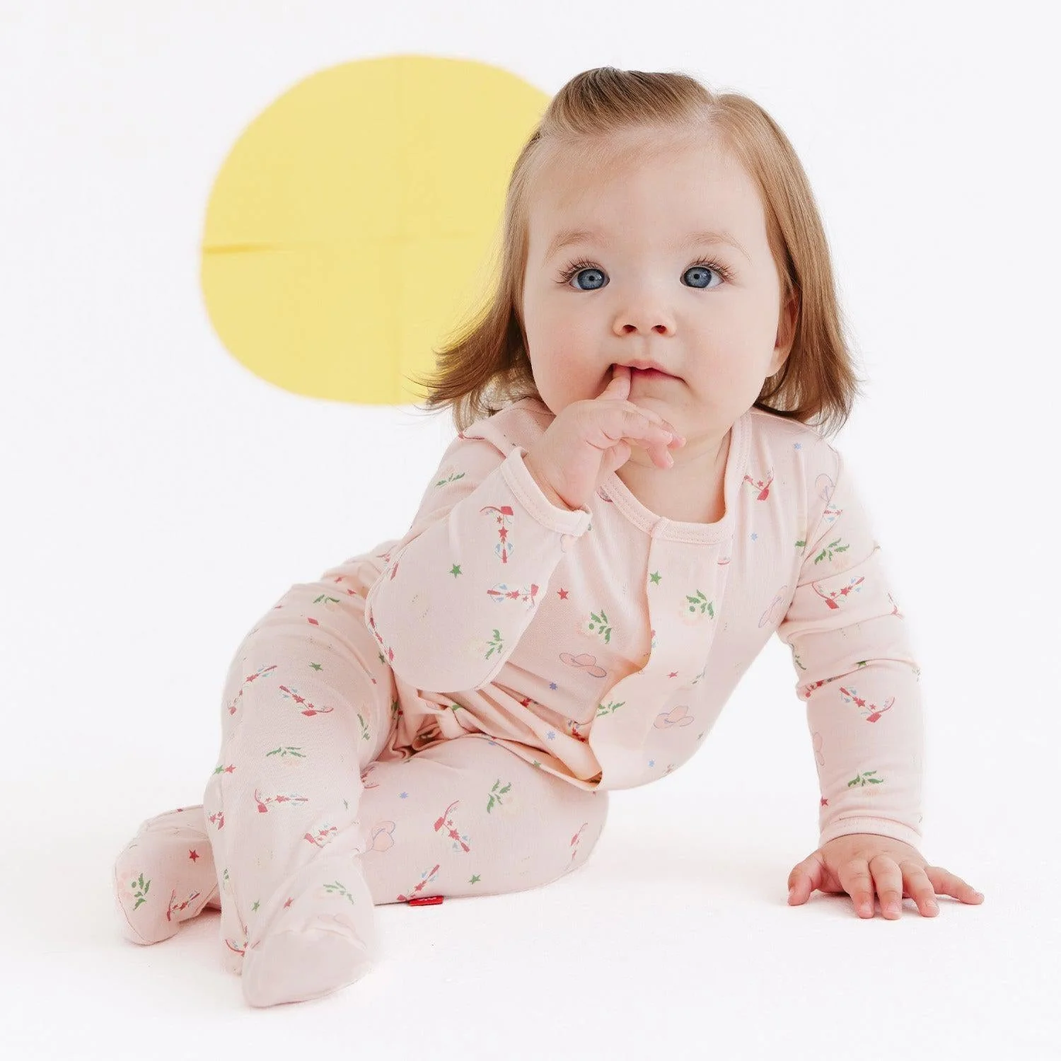 rodeo drive pink modal magnetic parent favorite footie - re-loved