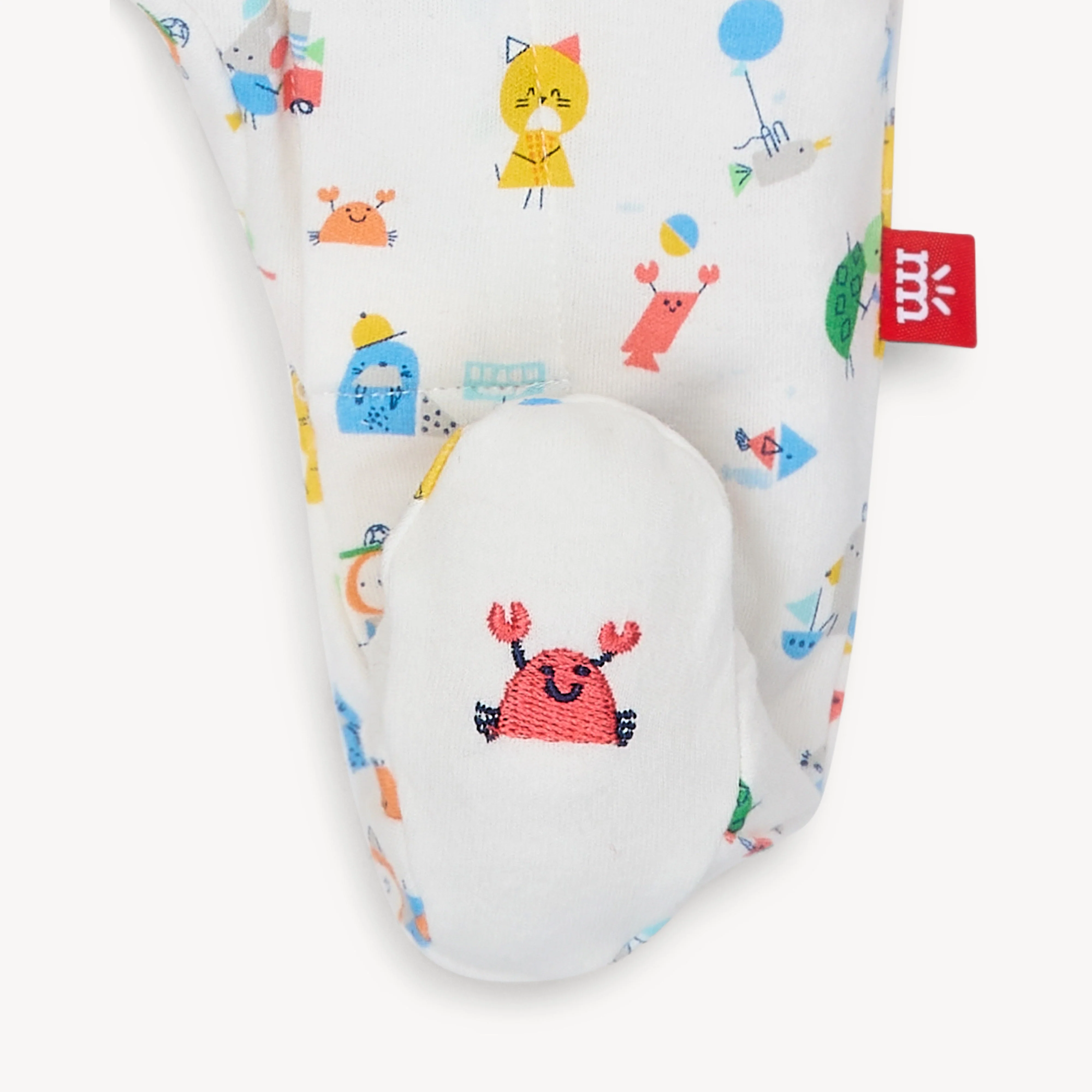 seaside sand squad organic cotton magnetic parent favorite footie - re-loved - Image 3