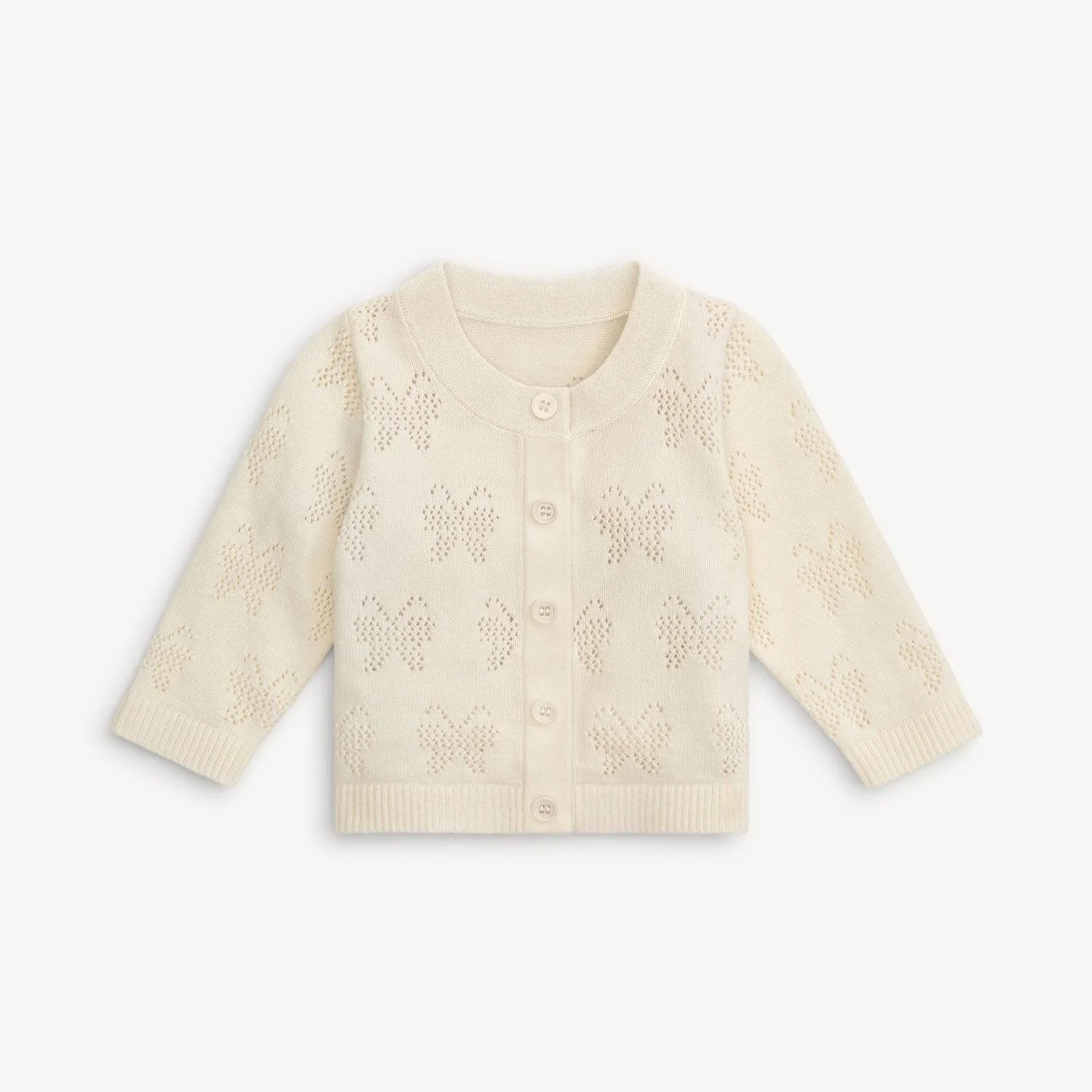 white cotton magnetic cardigan - re-loved