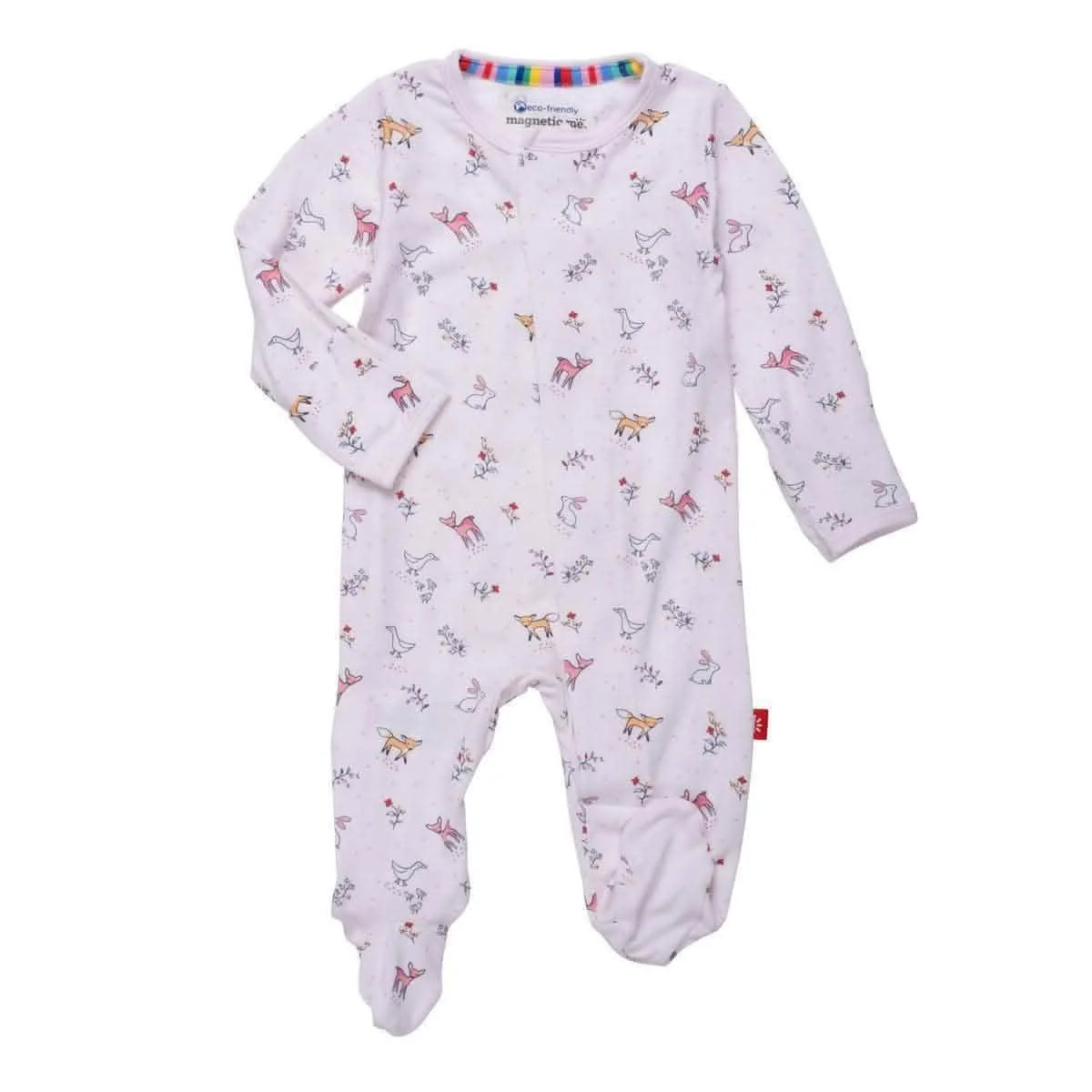 woodsy tale modal magnetic parent favorite footie | pink - re-loved - Image 3